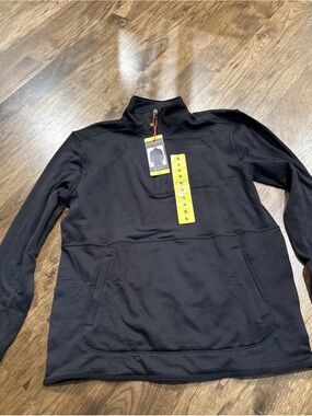 Merrell NWT Size S Black Quarter-Zip Performance Pullover-001*